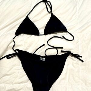 Forever21 Black tie up bikini